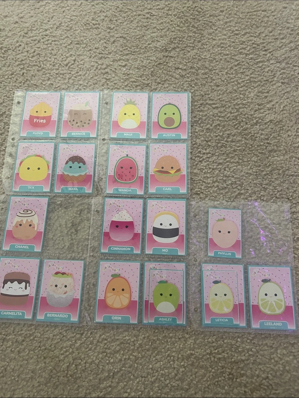 Almost complete series 1 squish mallow card collection